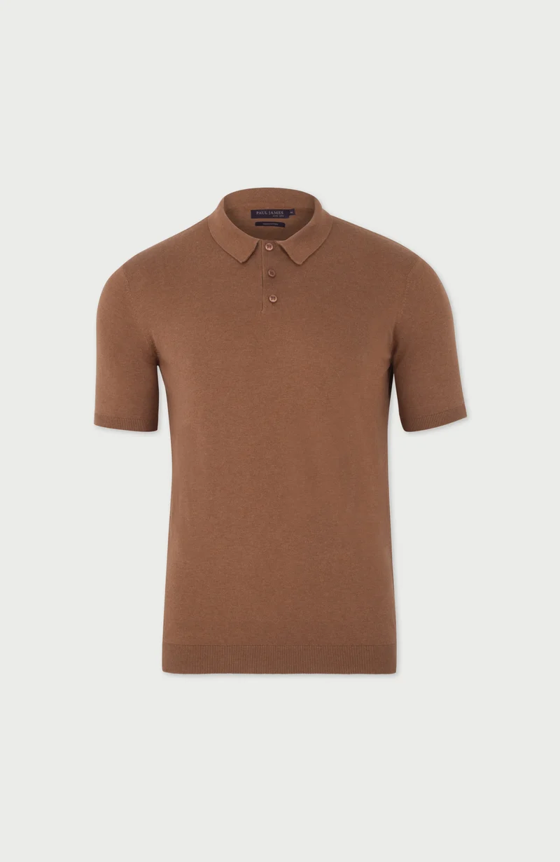Kurzärmliges Herren-Poloshirt aus 100 % ultrafeiner Baumwolle