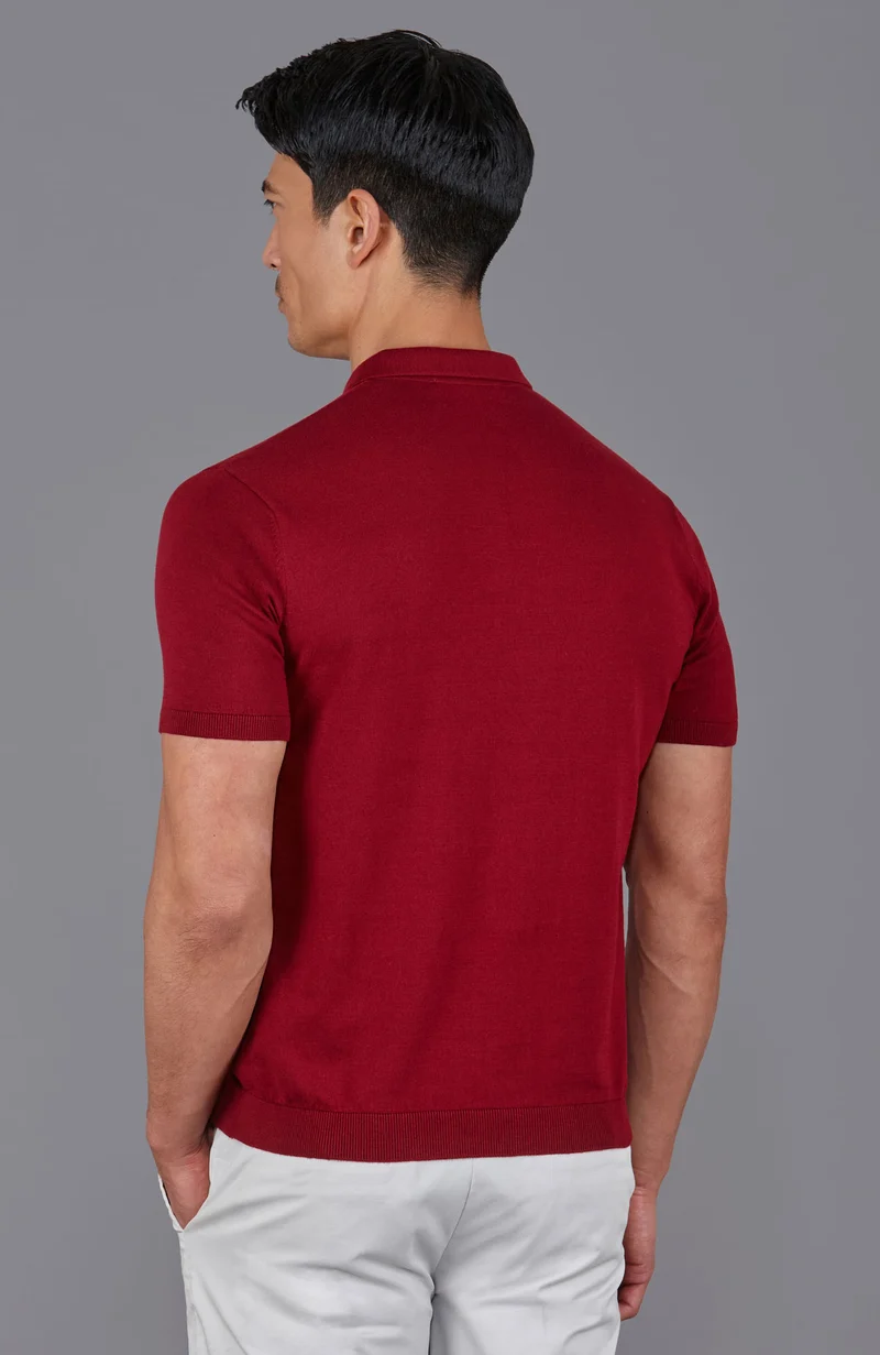 Kurzärmliges Herren-Poloshirt aus 100 % ultrafeiner Baumwolle