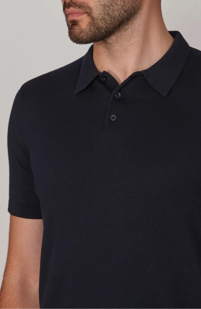 Kurzärmliges Herren-Poloshirt aus 100 % ultrafeiner Baumwolle