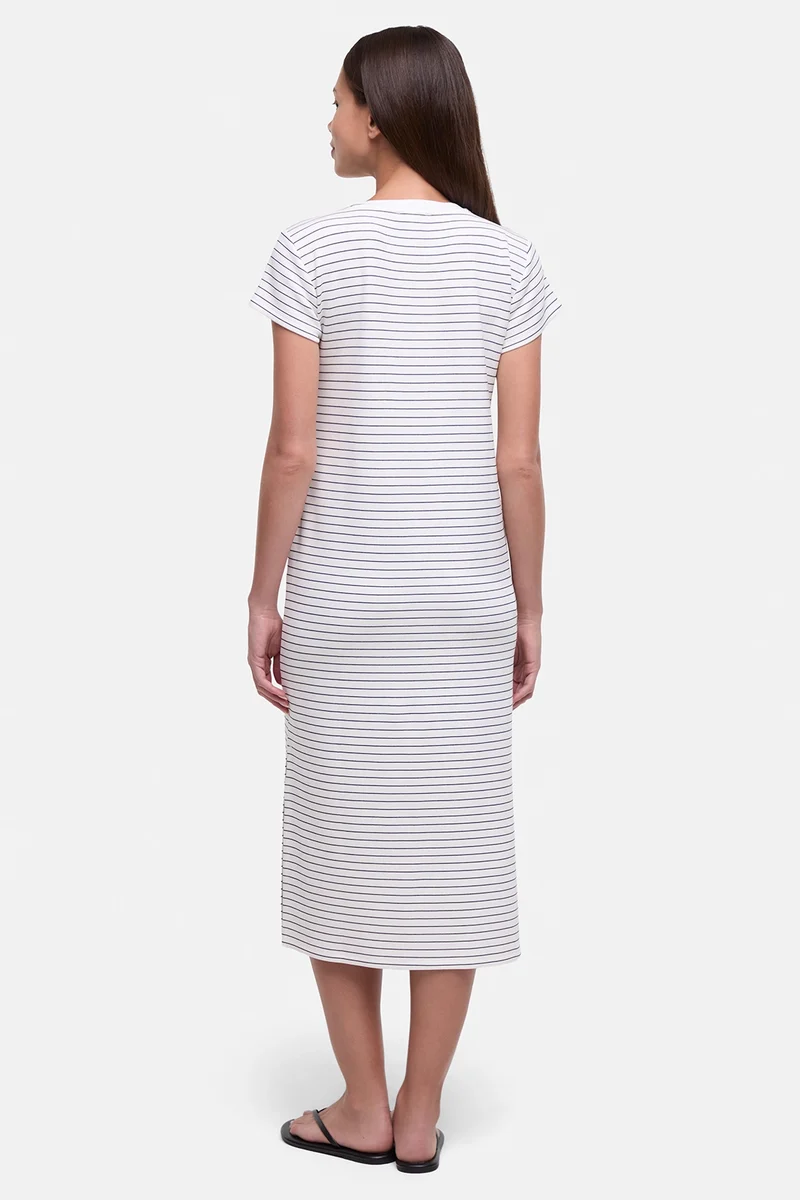 Rowyn Midi Dress | Black Mini Stripe