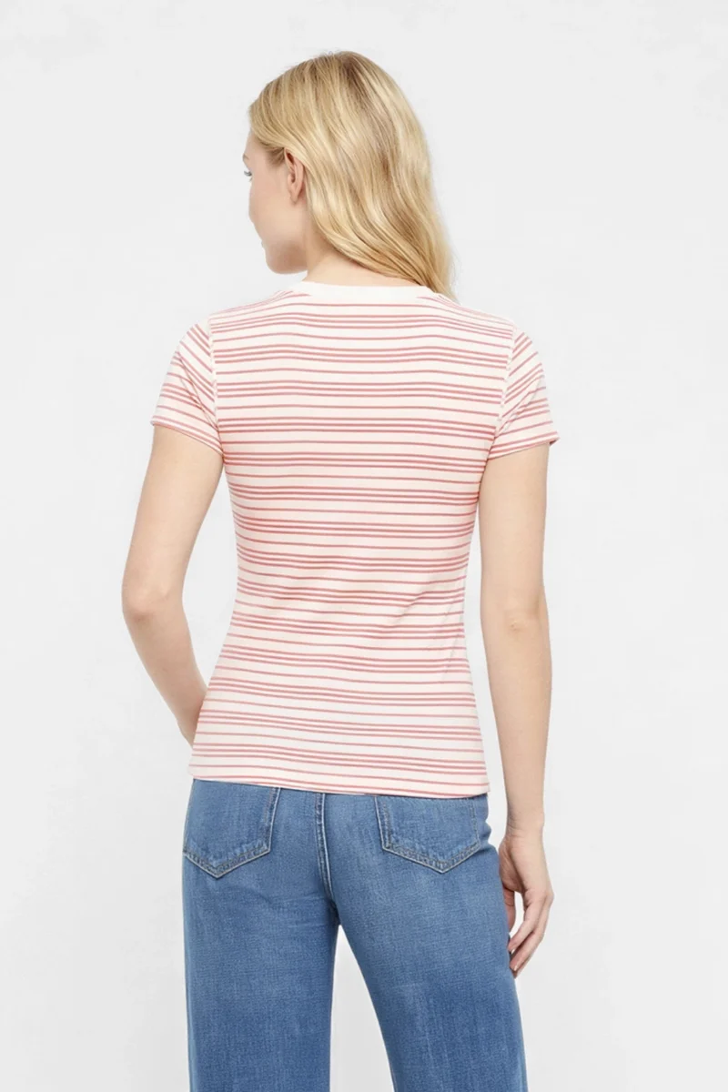 Crew-Neck Short Sleeve Tee | Cedar Wood Kent Stripe