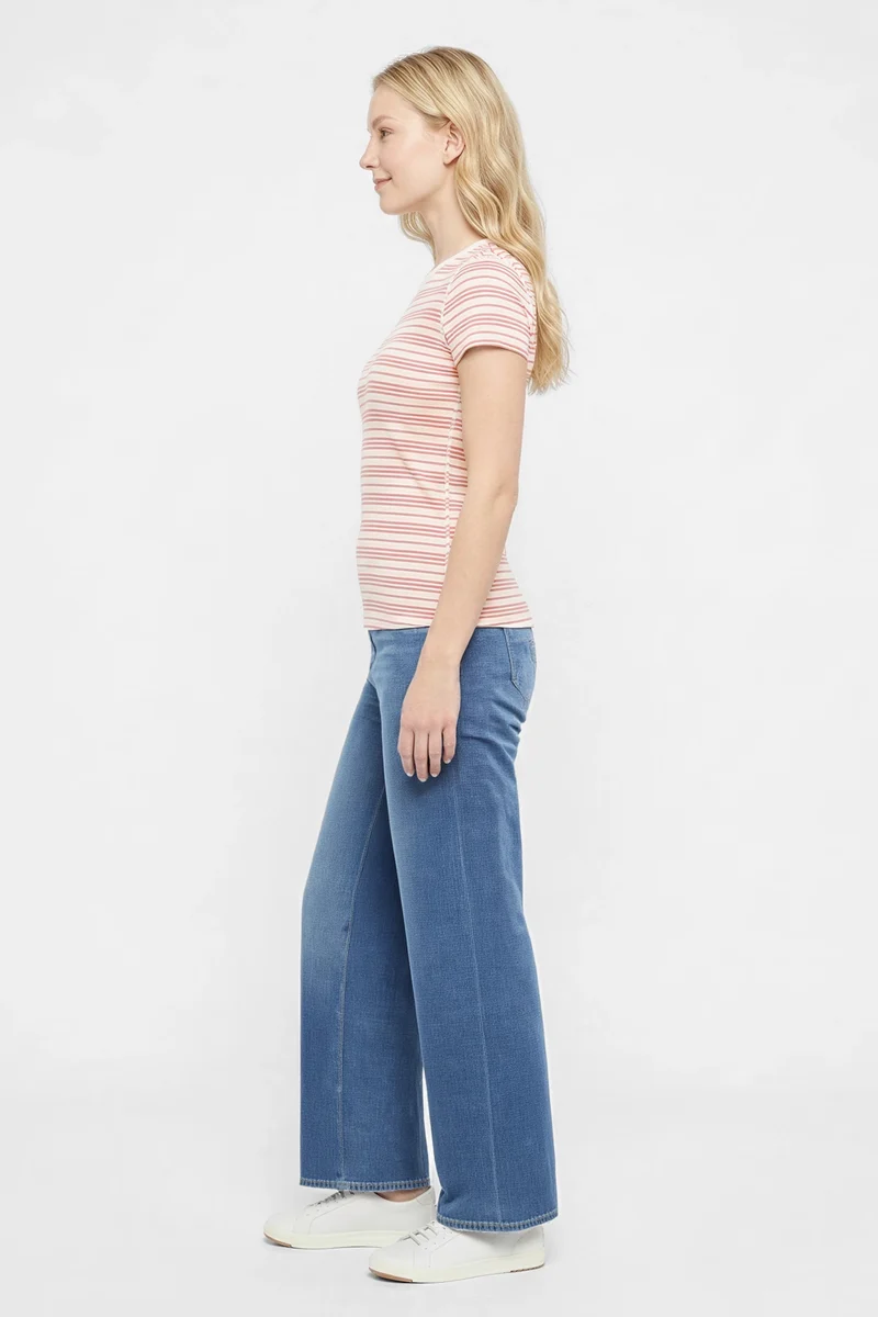Crew-Neck Short Sleeve Tee | Cedar Wood Kent Stripe