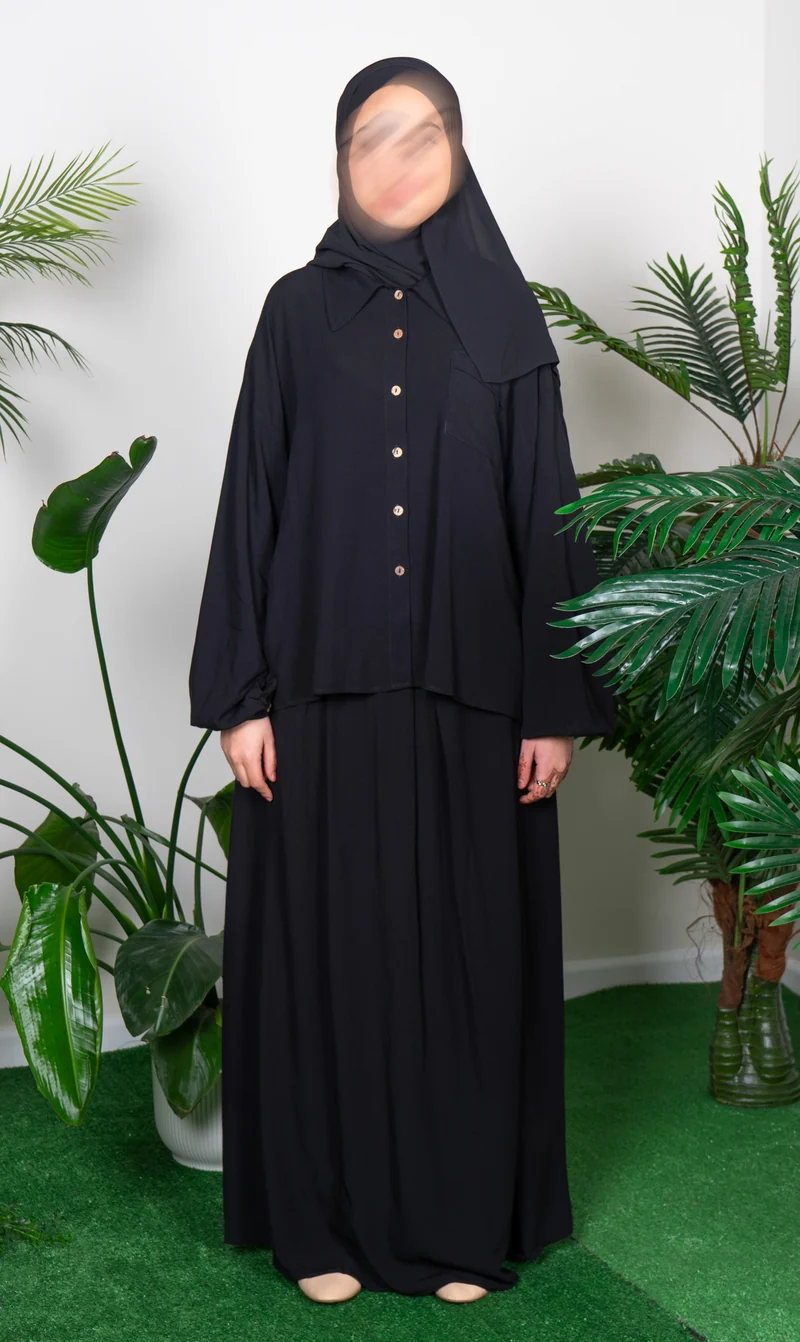 Rayon-Set – Schwarz