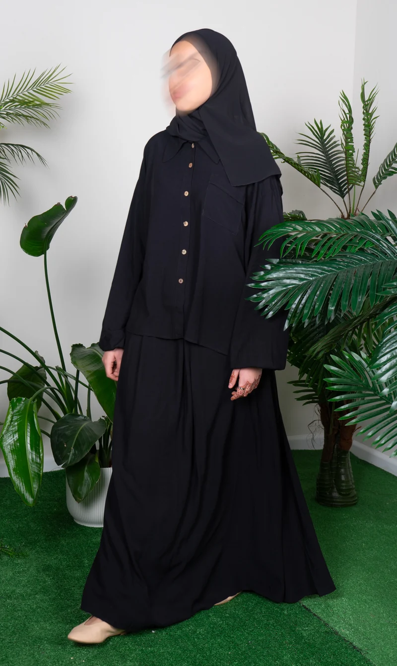 Rayon-Set – Schwarz