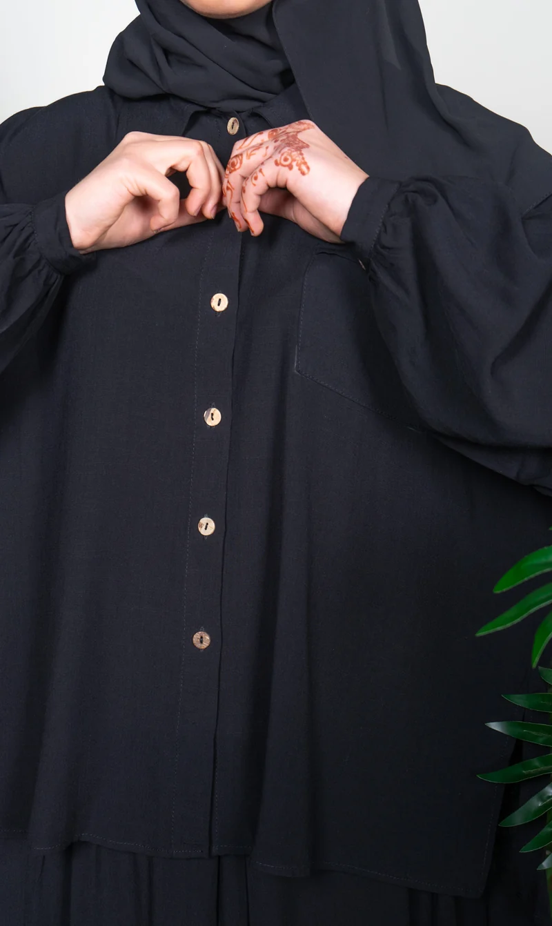 Rayon-Set – Schwarz