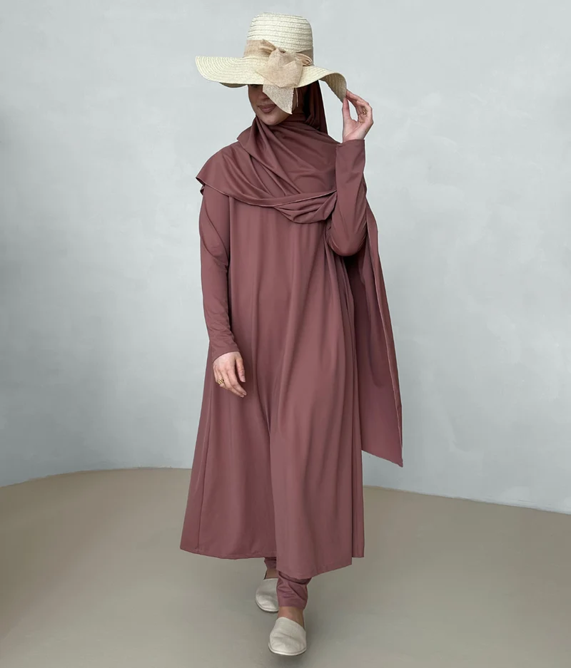 3-Lagen Burkini Lang - Altrosa