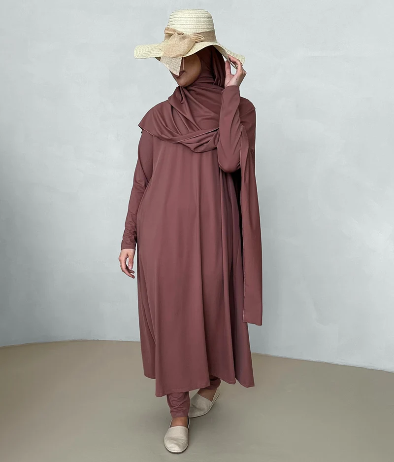 3-Lagen Burkini Lang - Altrosa