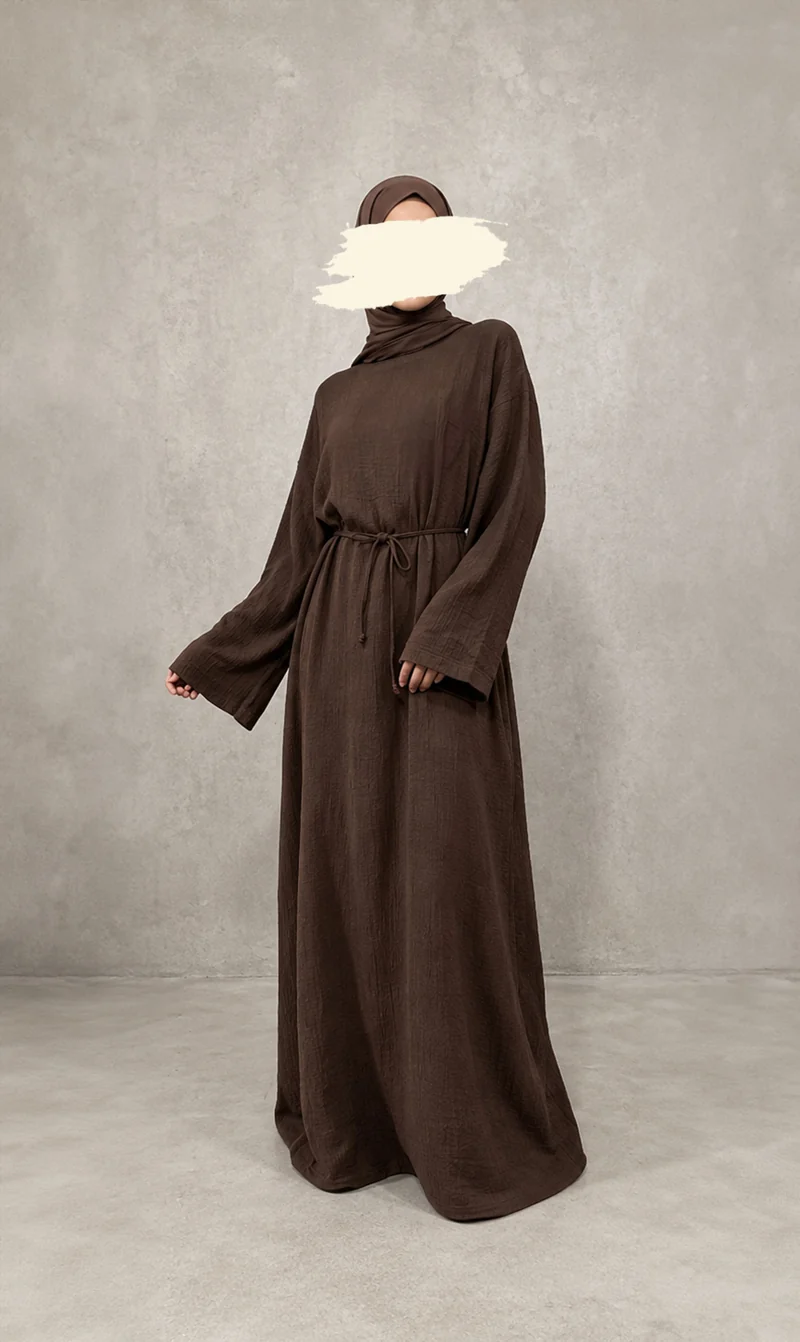 Weicher Baumwoll-Kimono Abaya Atiya