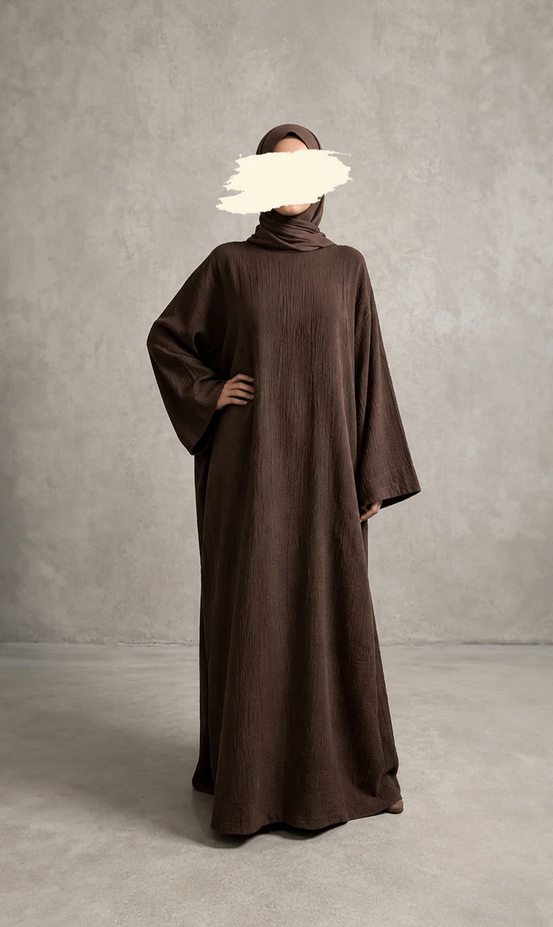 Weicher Baumwoll-Kimono Abaya Atiya