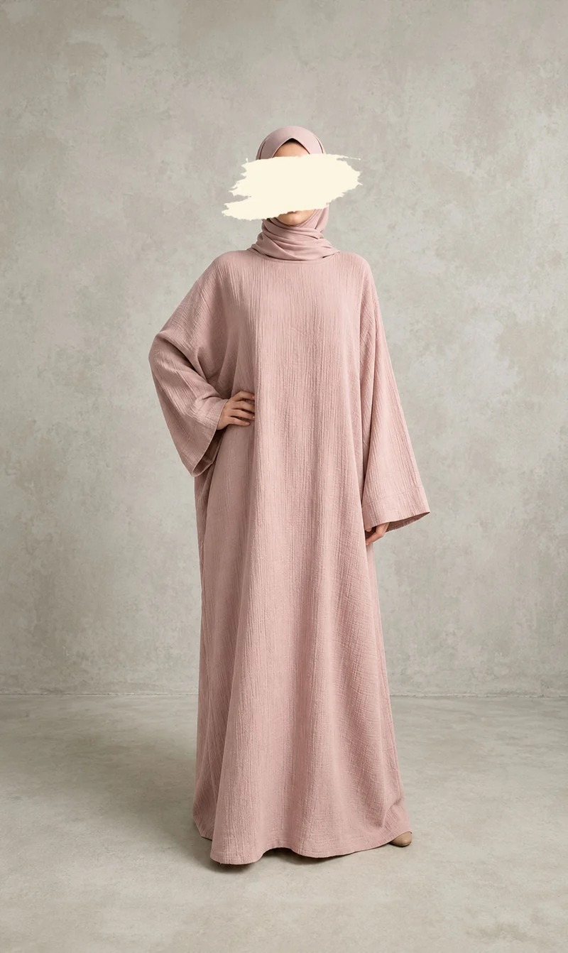 Weicher Baumwoll-Kimono Abaya Atiya