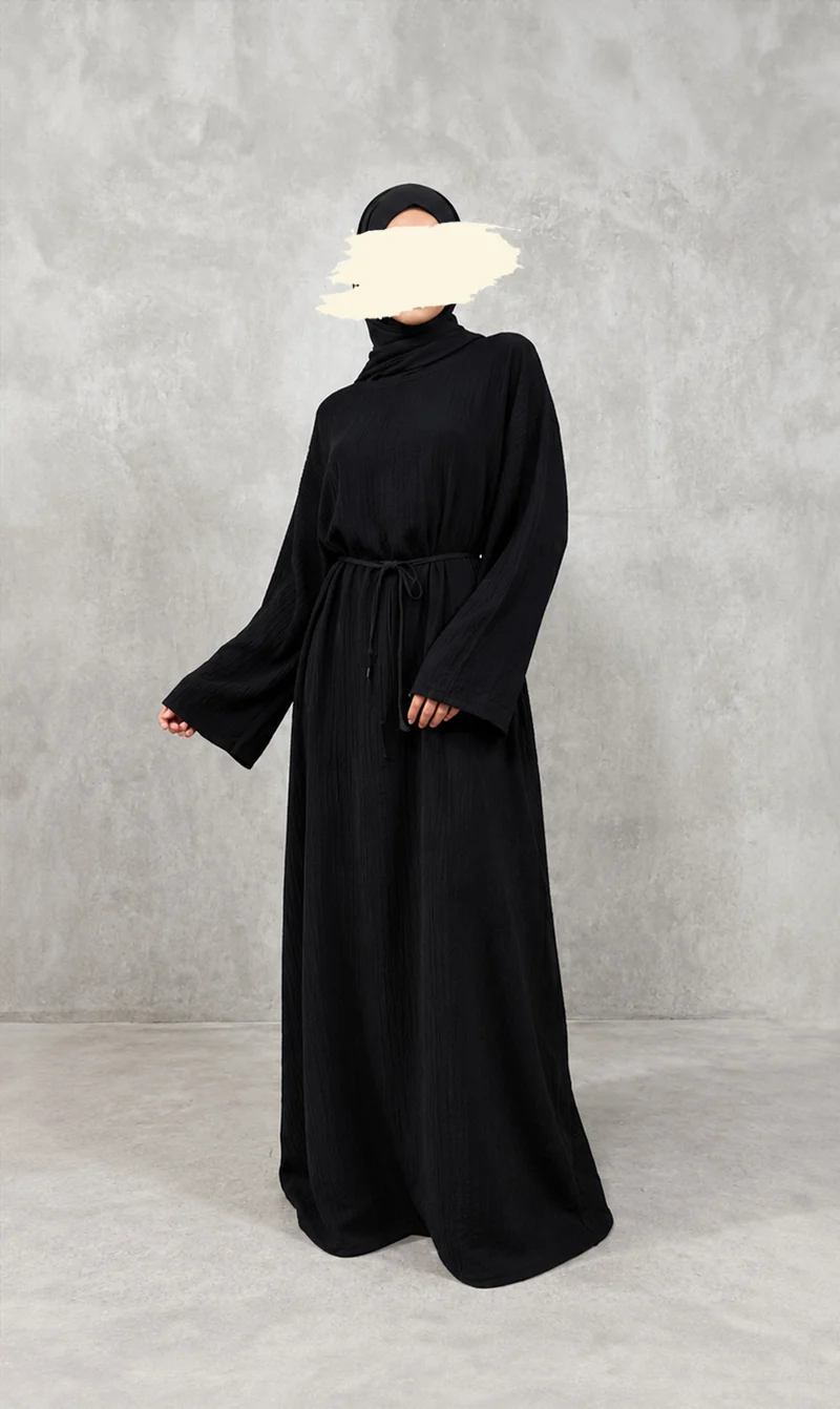 Weicher Baumwoll-Kimono Abaya Atiya