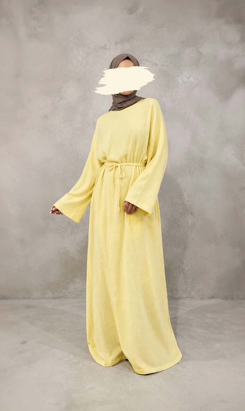 Weicher Baumwoll-Kimono Abaya Atiya
