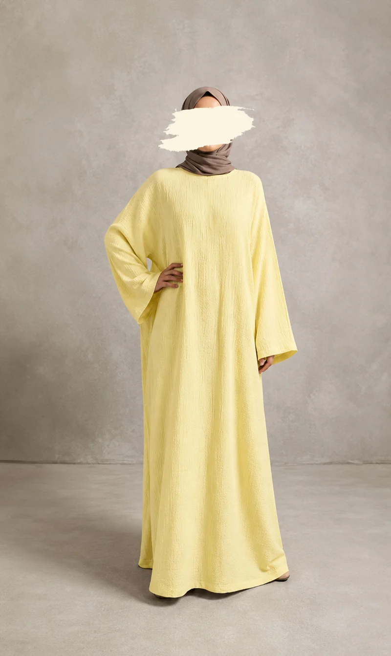Weicher Baumwoll-Kimono Abaya Atiya