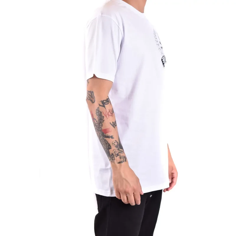 Philipp Plein Herren Weißes Baumwoll-T-Shirt Rundhals