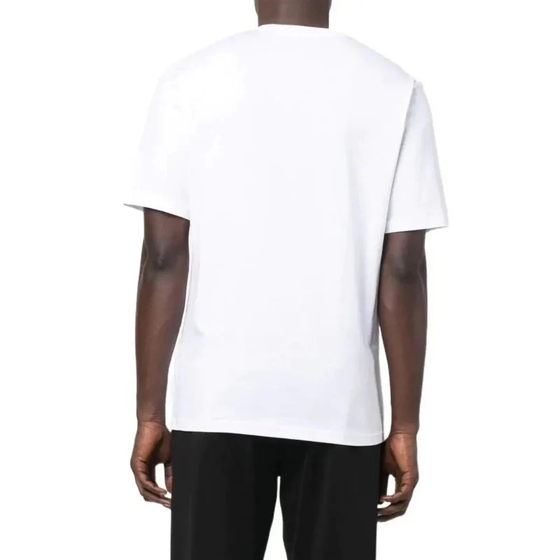 Moschino Herren T-Shirt aus weißer Baumwolle mit Rundhalsausschnitt
