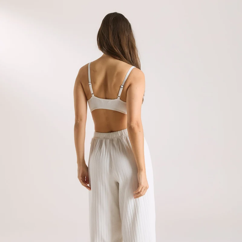 Pointelle Bralette - Crèmefarben