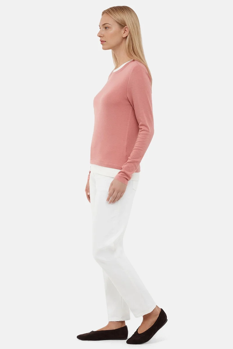 Veronica Layered Long Sleeve Tee | Withered Rose