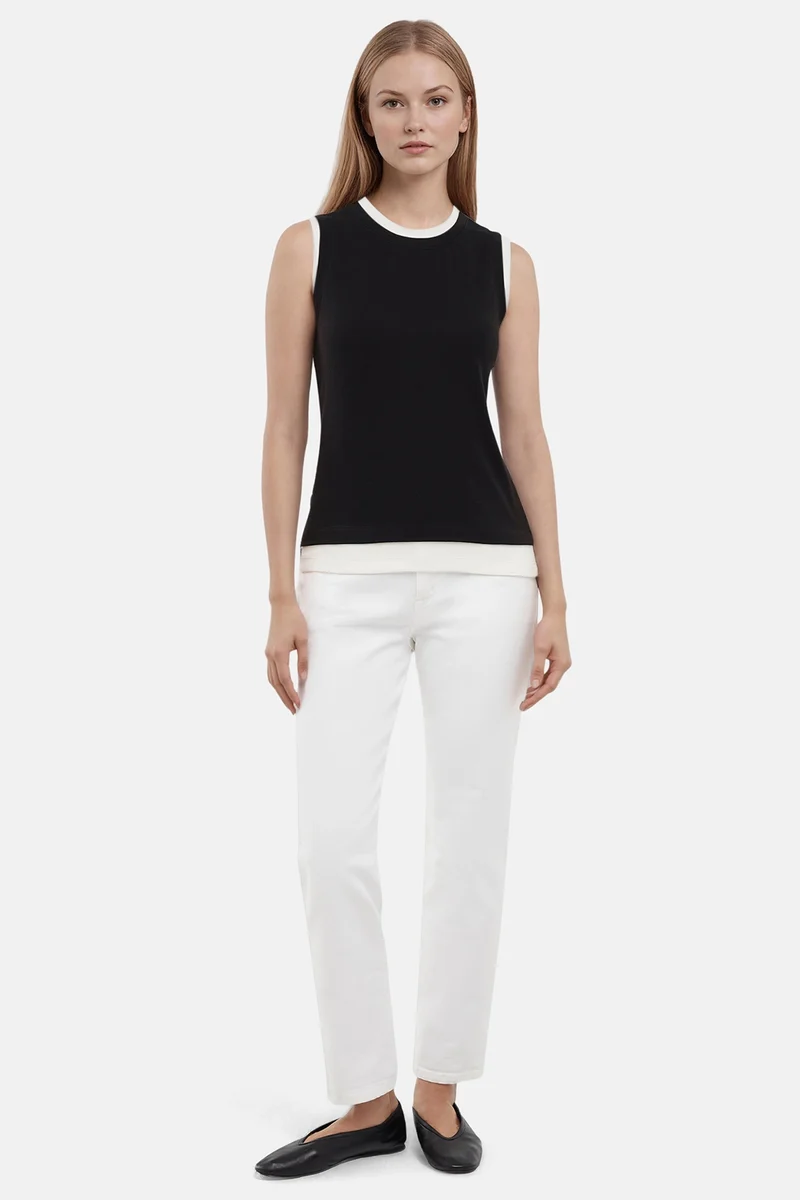 Veronica Layered Tank | Black Beauty