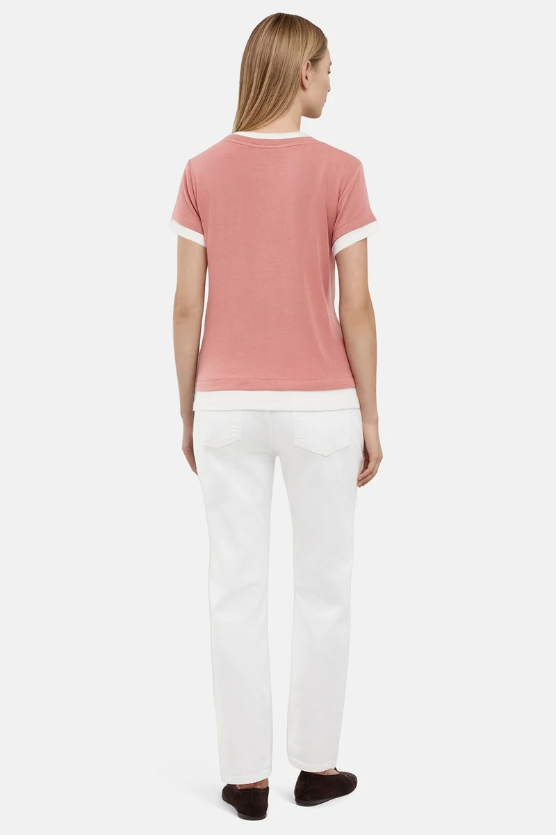 Veronica Layered Short Sleeve Tee | Withered Rose