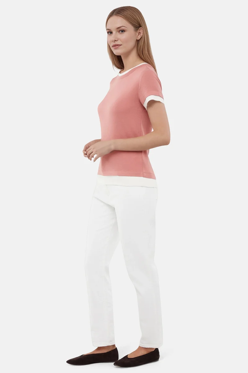 Veronica Layered Short Sleeve Tee | Withered Rose