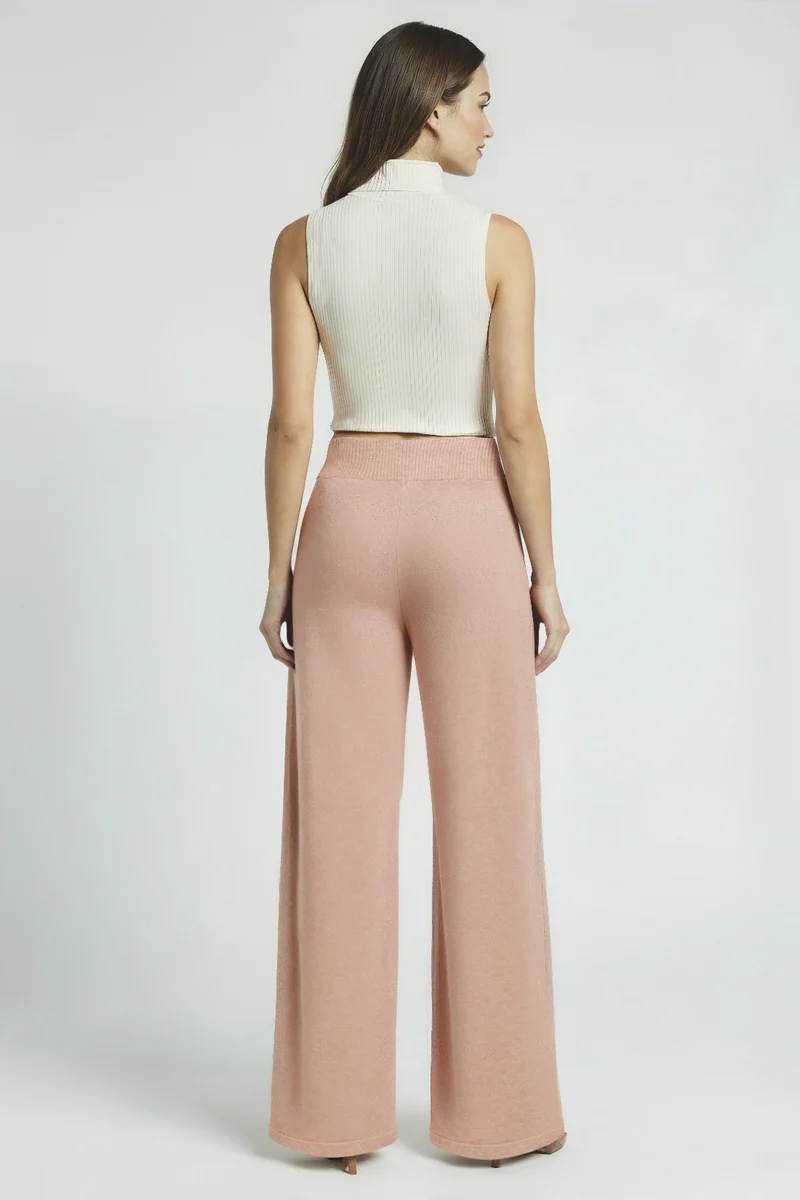 Ally Wide Leg Pant | Heather Warm Taupe