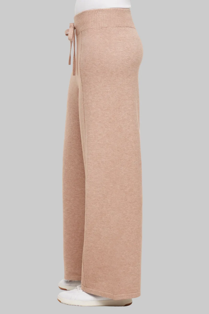Ally Wide Leg Pant | Heather Warm Taupe