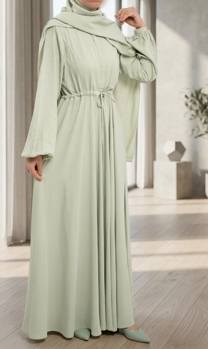 Abaya Maleekah Rayon – Pistazie