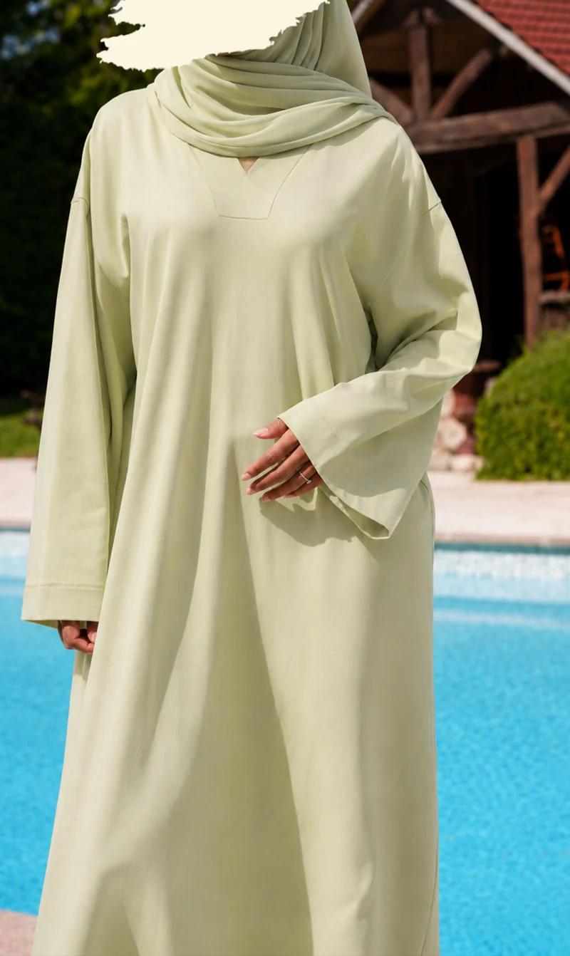 Lässige Baumwoll-Abaya Ma'on