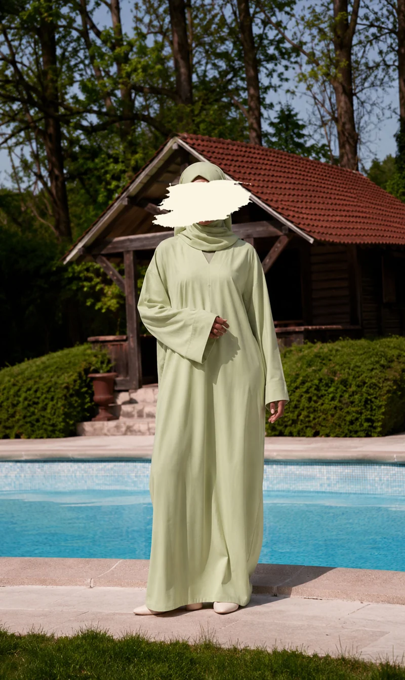 Lässige Baumwoll-Abaya Ma'on