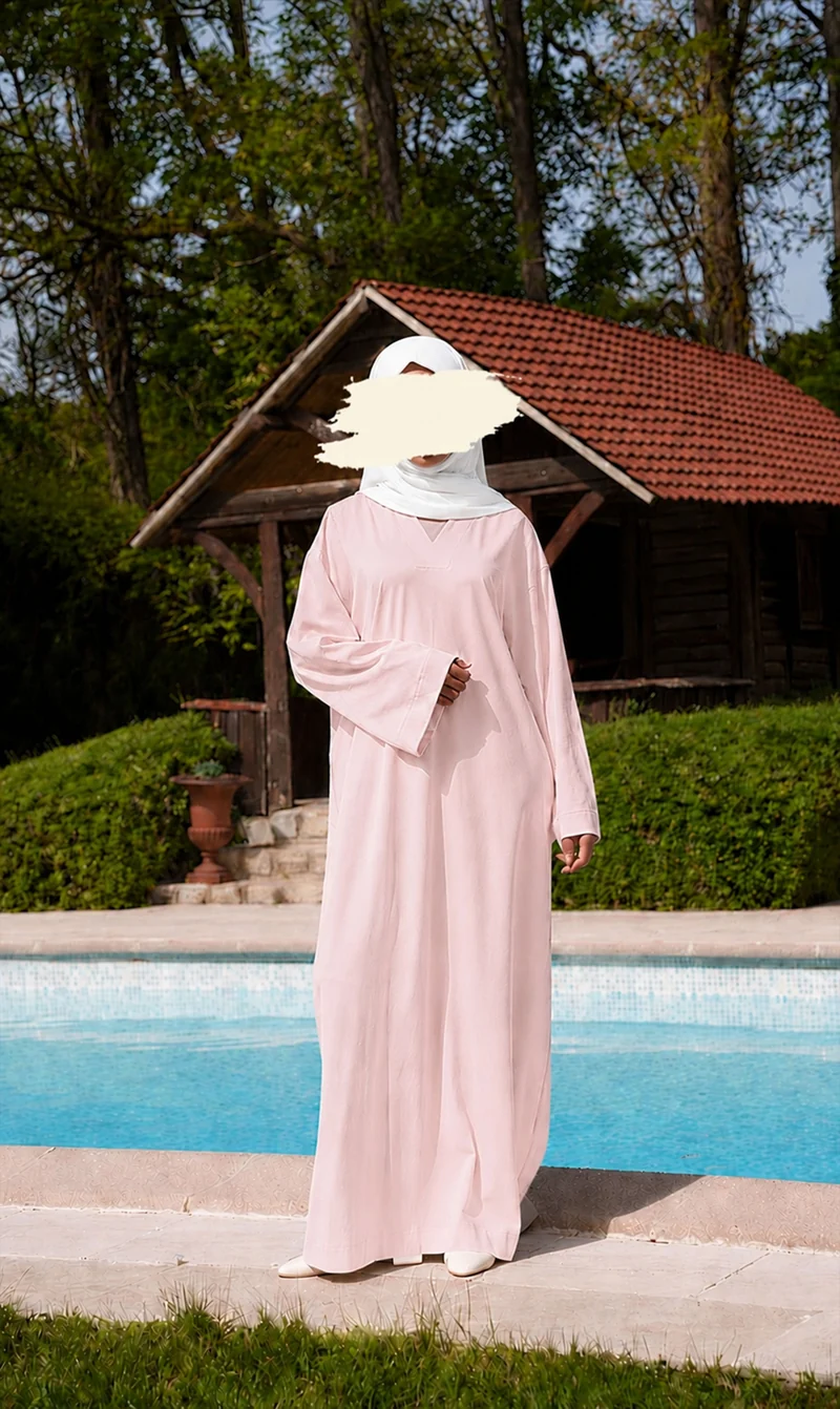 Lässige Baumwoll-Abaya Ma'on