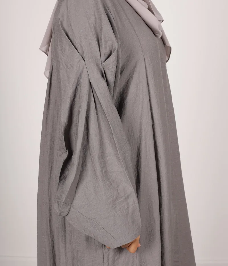 Abaya Leinen Safirah - Grau