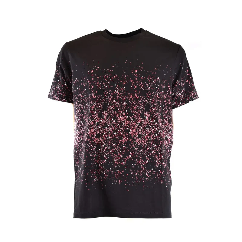 Karl Lagerfeld Herren Multicolor-T-Shirt mit Rundhalsausschnitt