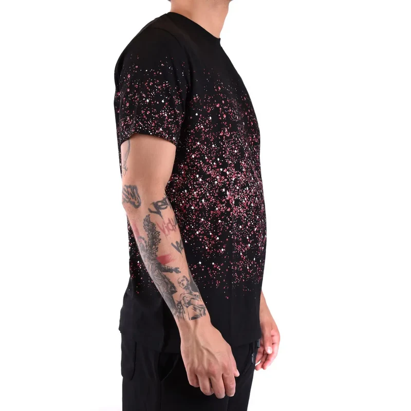Karl Lagerfeld Herren Multicolor-T-Shirt mit Rundhalsausschnitt