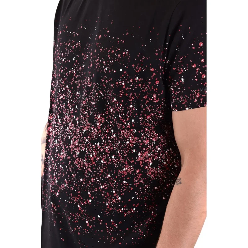 Karl Lagerfeld Herren Multicolor-T-Shirt mit Rundhalsausschnitt
