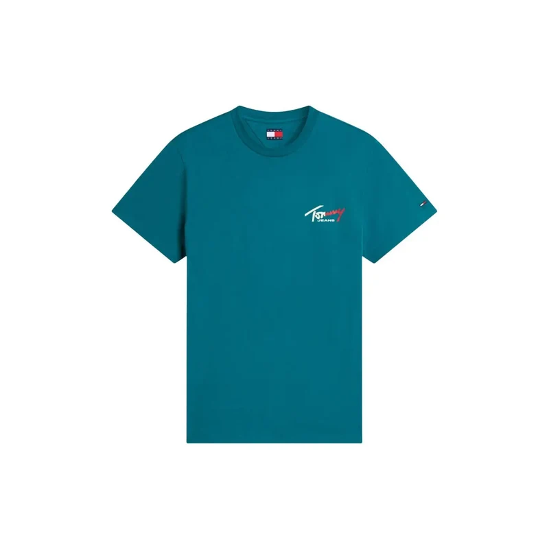 Tommy Hilfiger Herren Grünes T-Shirt aus Bio-Baumwolle