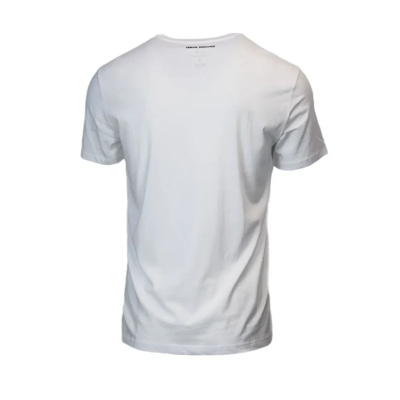 Armani Exchange Herren T-Shirt aus weißer Baumwolle