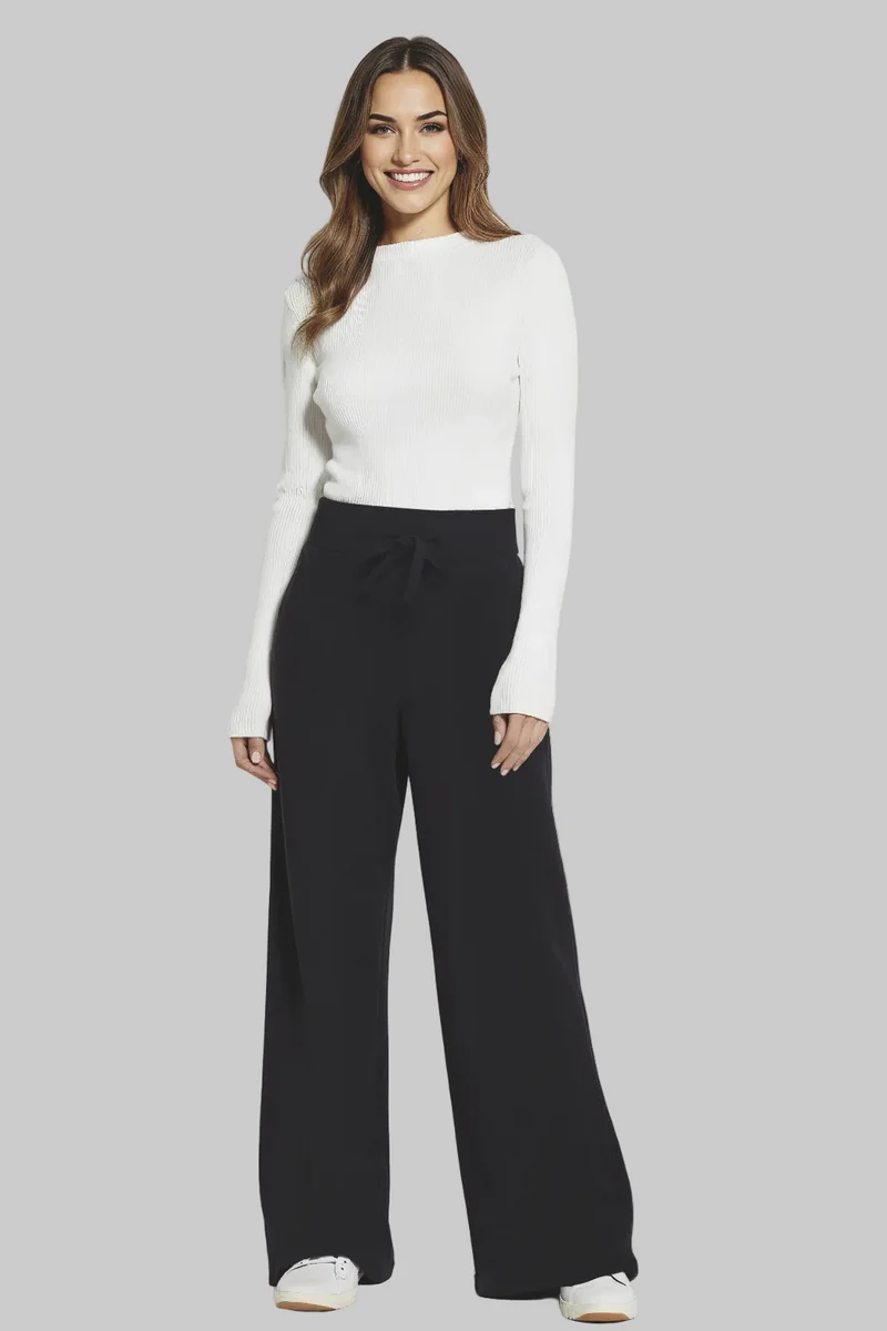 Ally Wide Leg Pant | Black Beauty