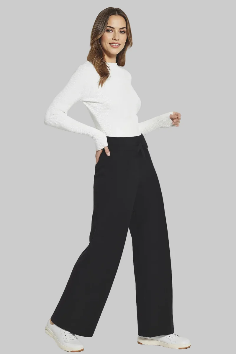 Ally Wide Leg Pant | Black Beauty