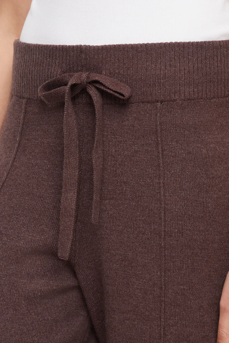 Ally Wide Leg Pant | Heather Black Coffee