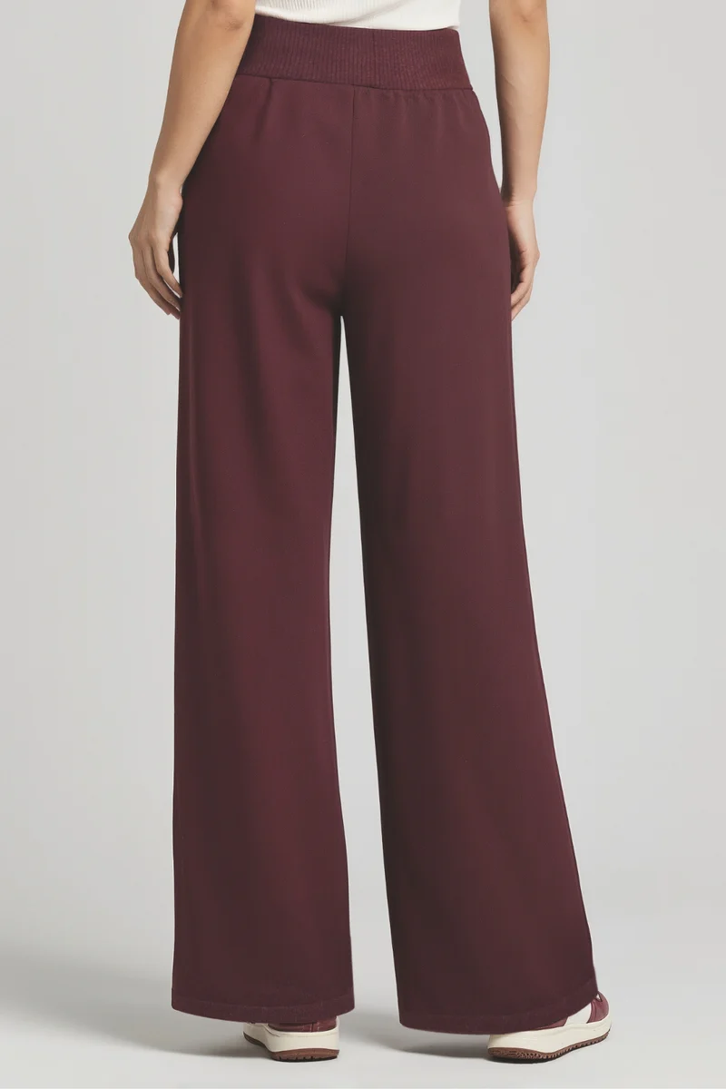 Ally Wide Leg Pant | Heather Fig