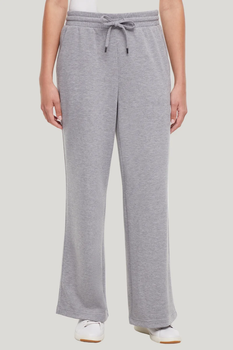 Cynthia Wide Leg Pant | Heather Grey