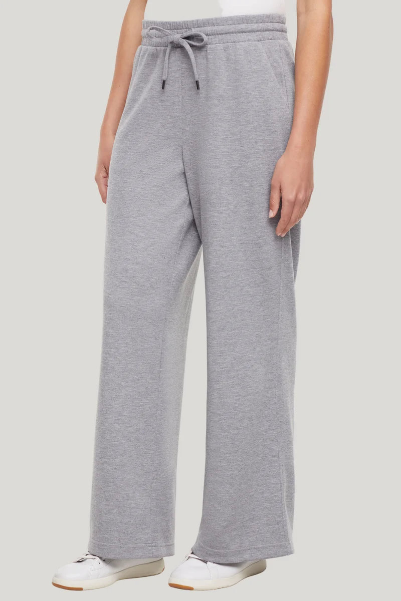 Cynthia Wide Leg Pant | Heather Grey