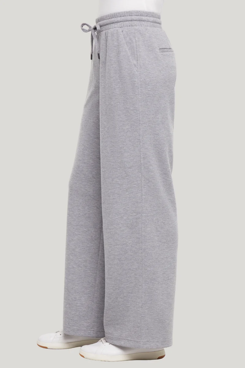 Cynthia Wide Leg Pant | Heather Grey