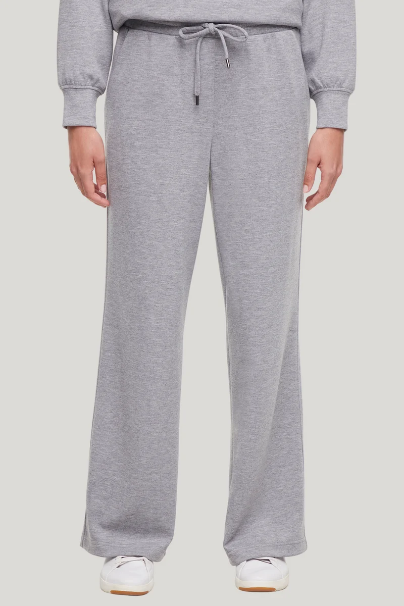 Cynthia Wide Leg Pant | Heather Grey