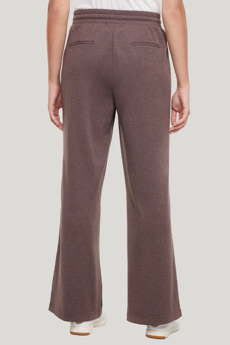 Cynthia Wide Leg Pant | Heather Black Coffee