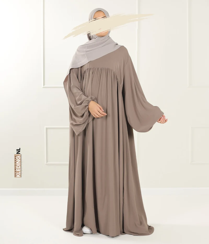 Jilbab Soumaya Ballonärmel - Taupe