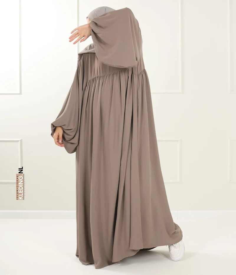 Jilbab Soumaya Ballonärmel - Taupe
