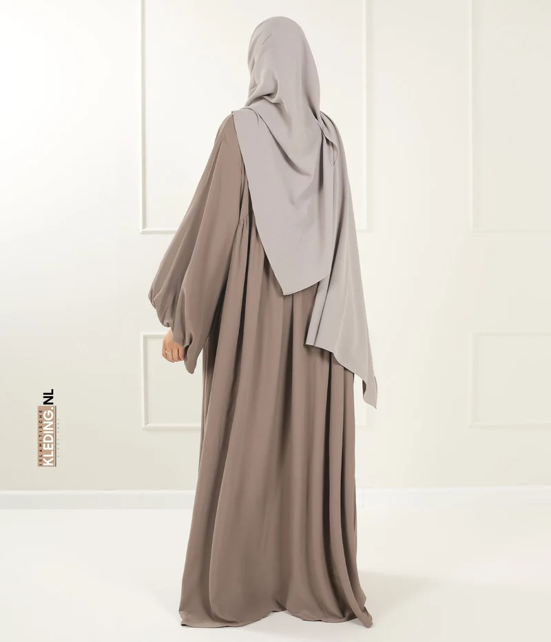Jilbab Soumaya Ballonärmel - Taupe
