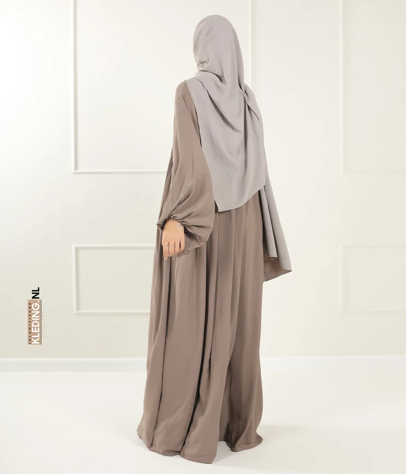 Jilbab Soumaya Ballonärmel - Taupe