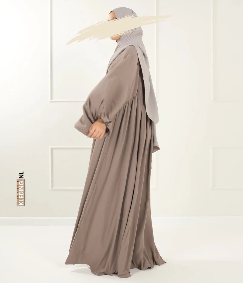 Jilbab Soumaya Ballonärmel - Taupe